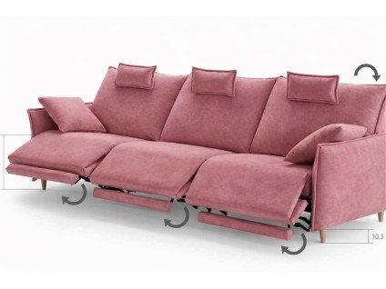 Canapé relax 3 ou 4 places de style scandinave