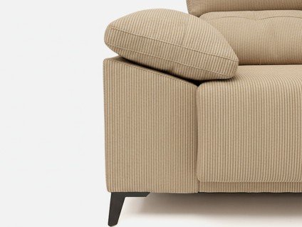 Canapé droit coulissant design moderne | Confort réglable et assises extensibles