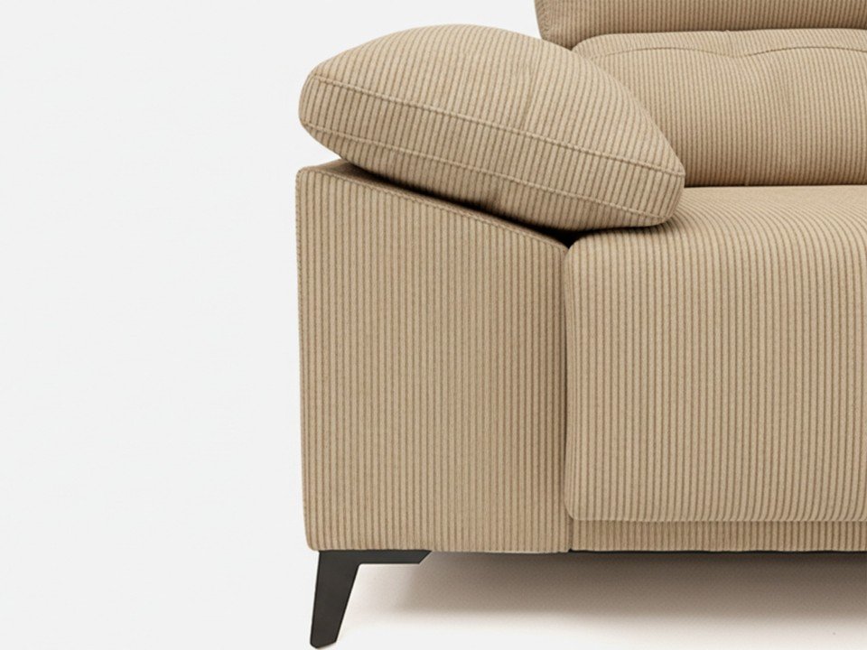 Canapé droit coulissant design moderne | Confort réglable et assises extensibles