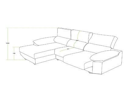 Canapé coulissant design tissu sur mesure