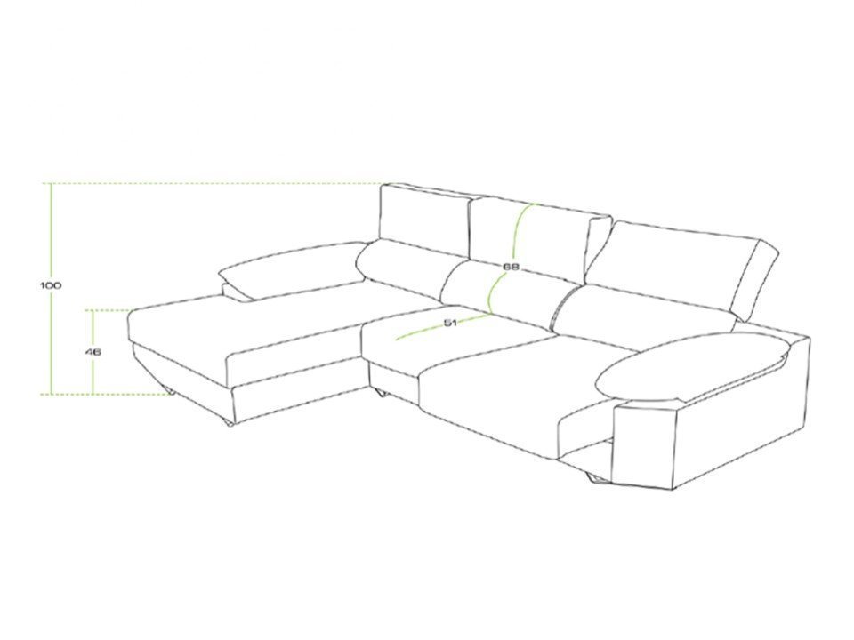 Canapé coulissant design tissu sur mesure