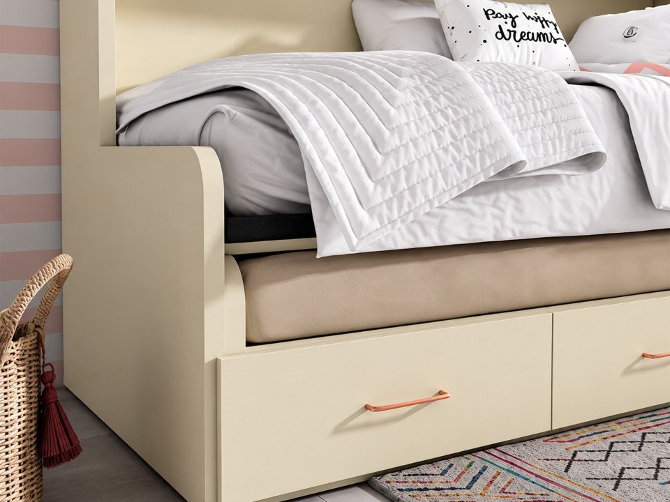 Lit escamotable avec canapé et bureau intégré | Gain de place design par Sofalia