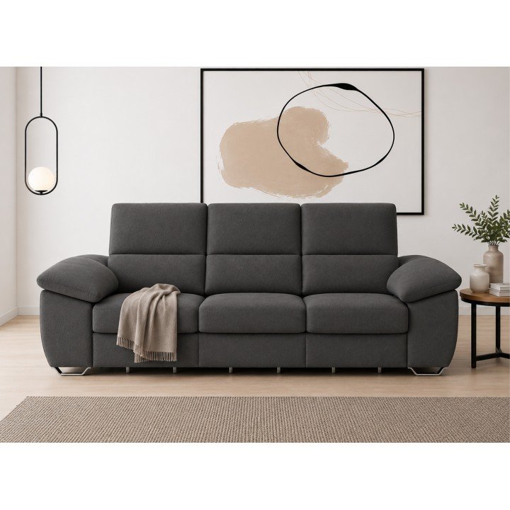 Canapé extra coulissant avec coffre et accoudoir mobile | Sofalia