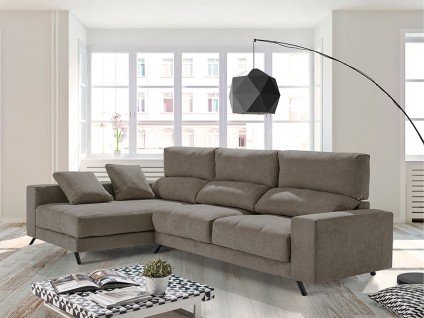 Canapé d’angle coulissant moderne – Assise profonde et confortable