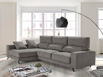 Canapé d’angle coulissant moderne – Assise profonde et confortable