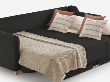 Canapé convertible à ouverture transversale pour gagner de l'espace