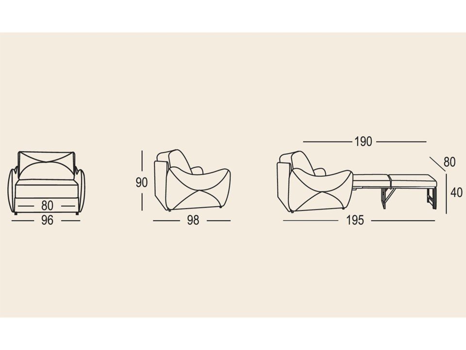 Fauteuil convertible au style affirmé | Sofalia