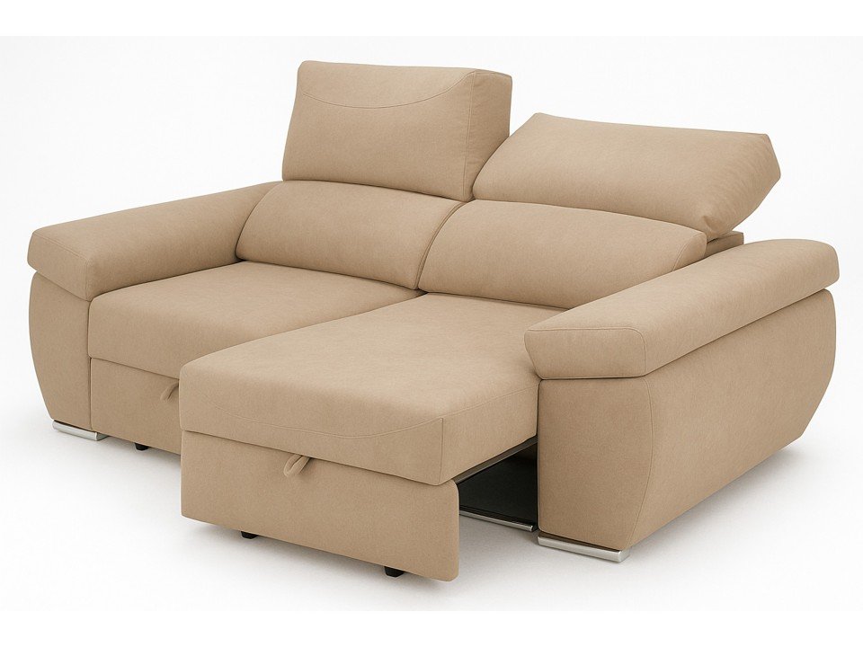 Canapé 2 places extra coulissant – Accoudoirs galbés | Confort & Design