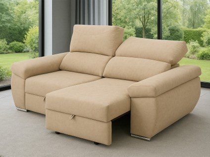 Canapé 2 places extra coulissant – Accoudoirs galbés | Confort & Design