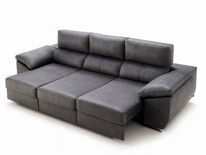 Canapé mousse ergonomique 35kg et 3 assises extra-coulissantes