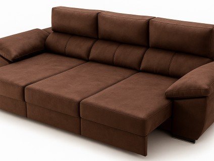 Canapé mousse ergonomique 35kg et 3 assises extra-coulissantes