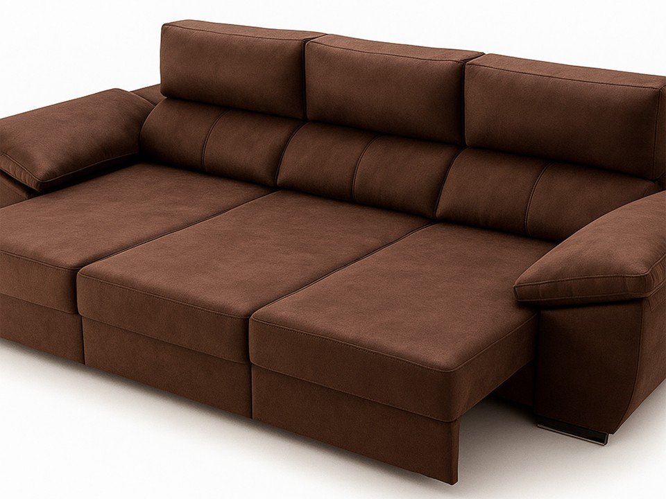 Canapé mousse ergonomique 35kg et 3 assises extra-coulissantes
