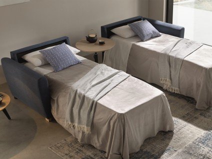 2 couchages dans un même canapé-lit pour plus d'indépendance de couchage