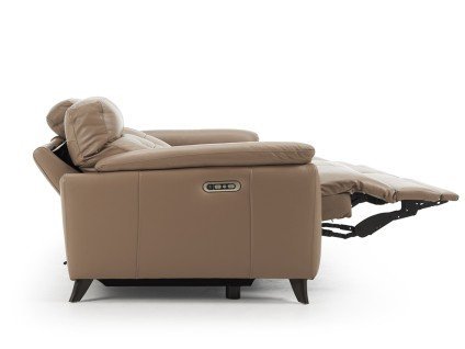 Canapé relax électrique avec finition capitonnée
