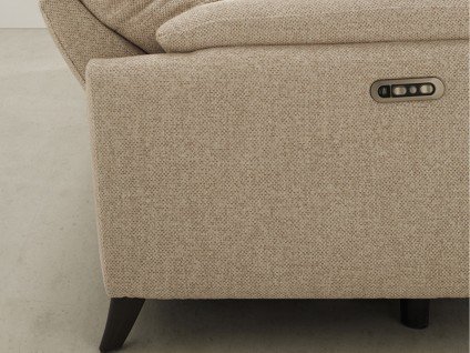Canapé relax électrique avec finition capitonnée