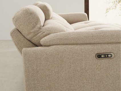 Canapé relax électrique avec finition capitonnée