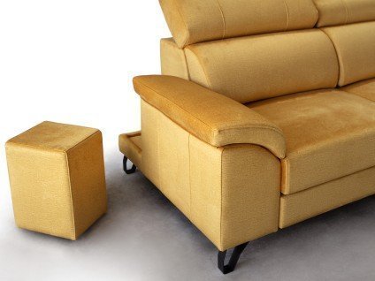 Canapé extra-coulissant avec poufs SAINT-GERMAIN