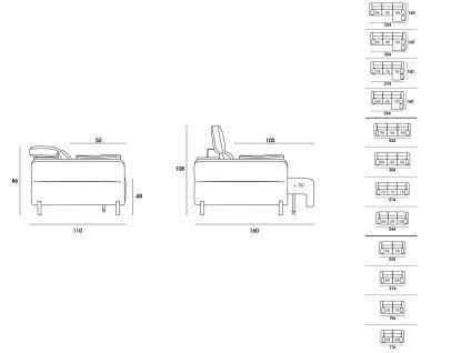 Assise giga extensible, grand confort et design élégant | Sofalia