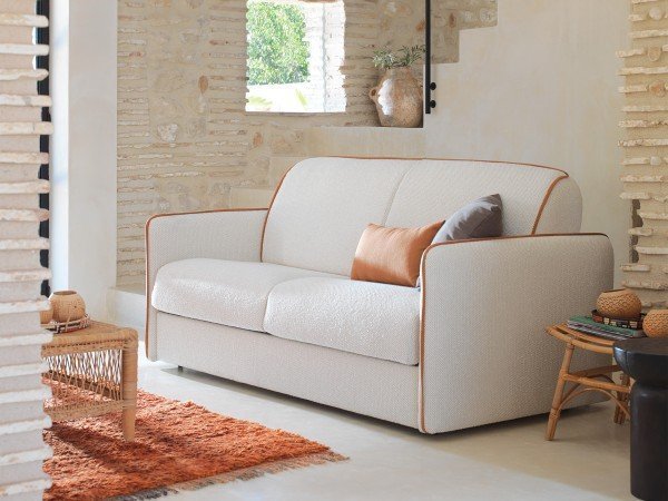Canapé-lit de grande élégance avec matelas 18 cm