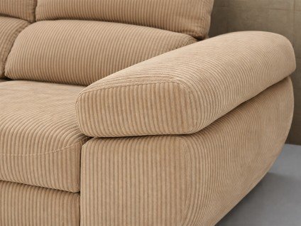 Canapé 2 places extra coulissant – Accoudoirs galbés | Confort & Design